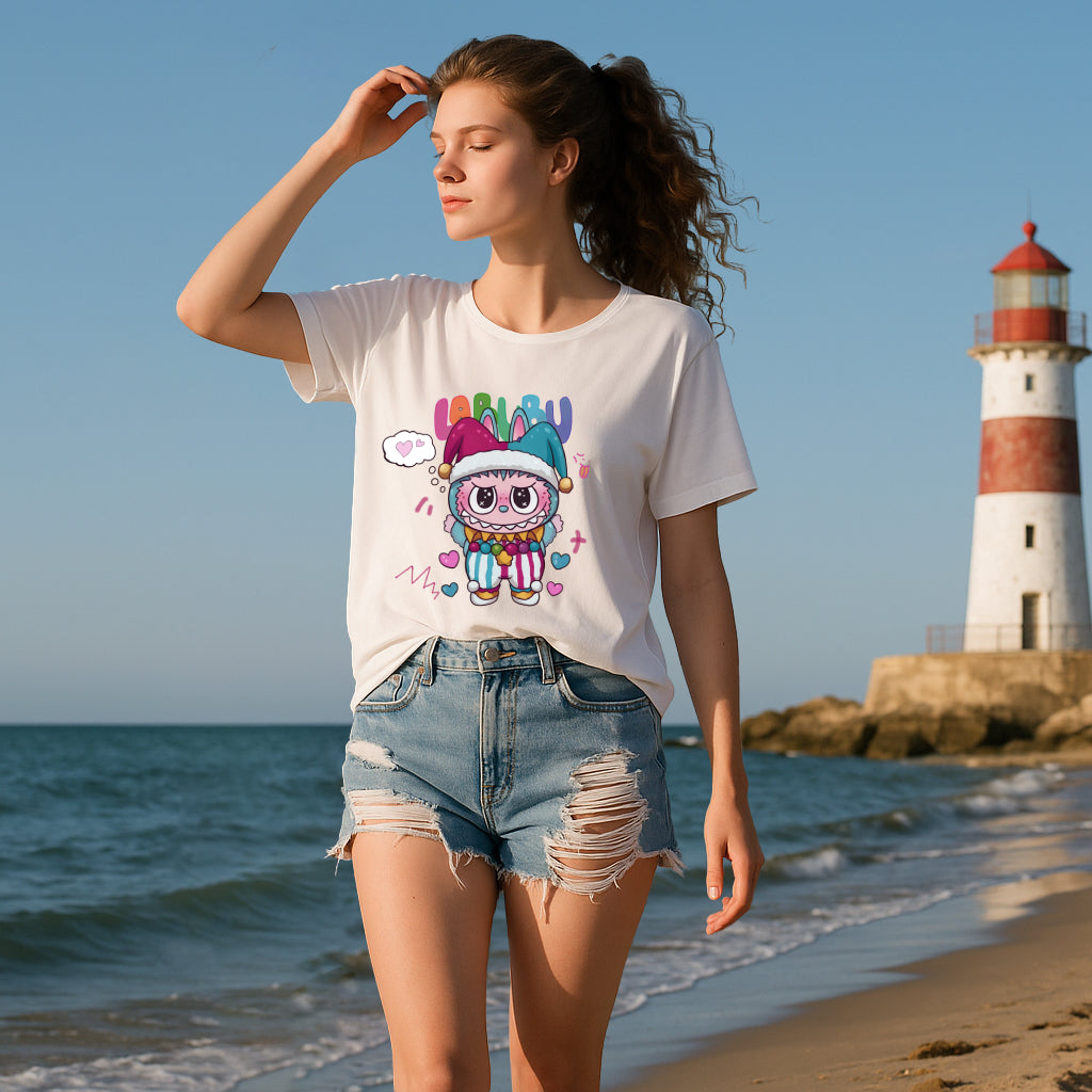 Klaunské labubské grafické tričko volné fit Summer Cousiform Tee