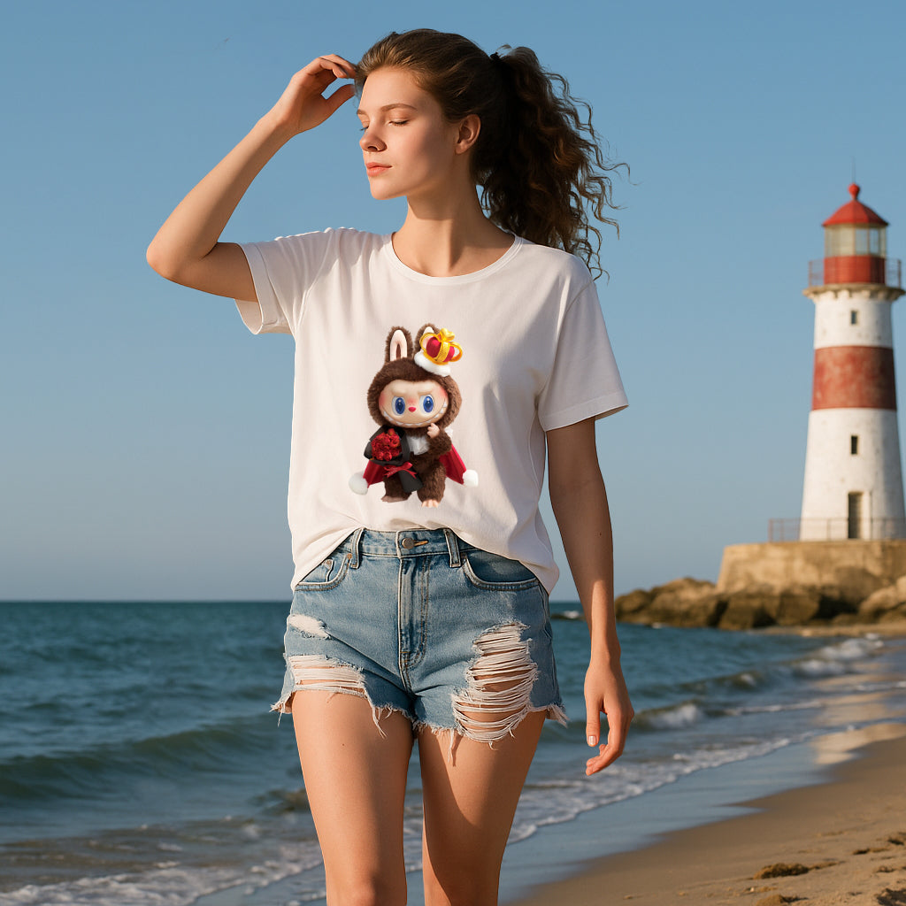 Gentleman Labubu Labubu Graphic T-Shirt Loose Fit Summer Casual Tee
