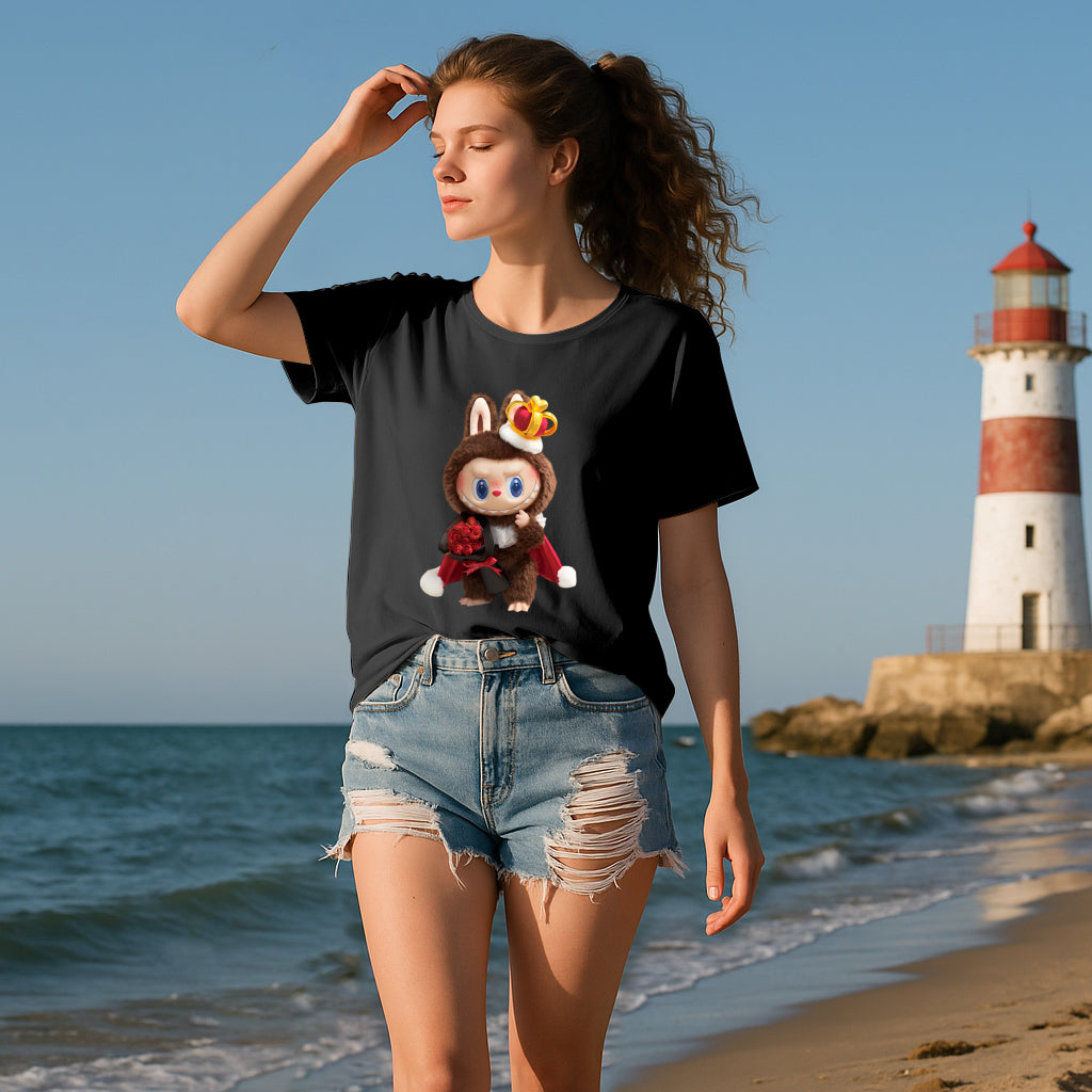 Gentleman Labubu Labubu Graphic T-Shirt Loose Fit Summer Casual Tee