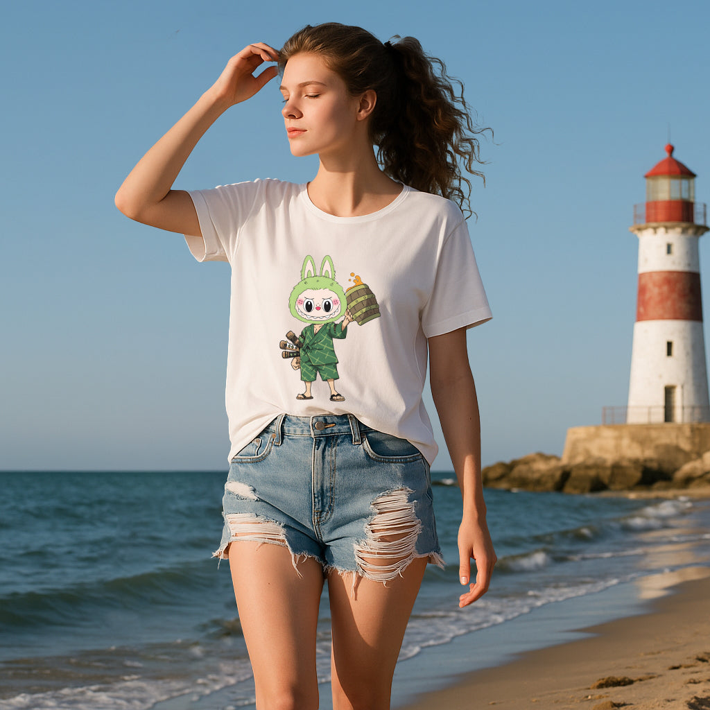 Samurai Labubu Labubu Graphic tričko volné fit Summer Casual Tee
