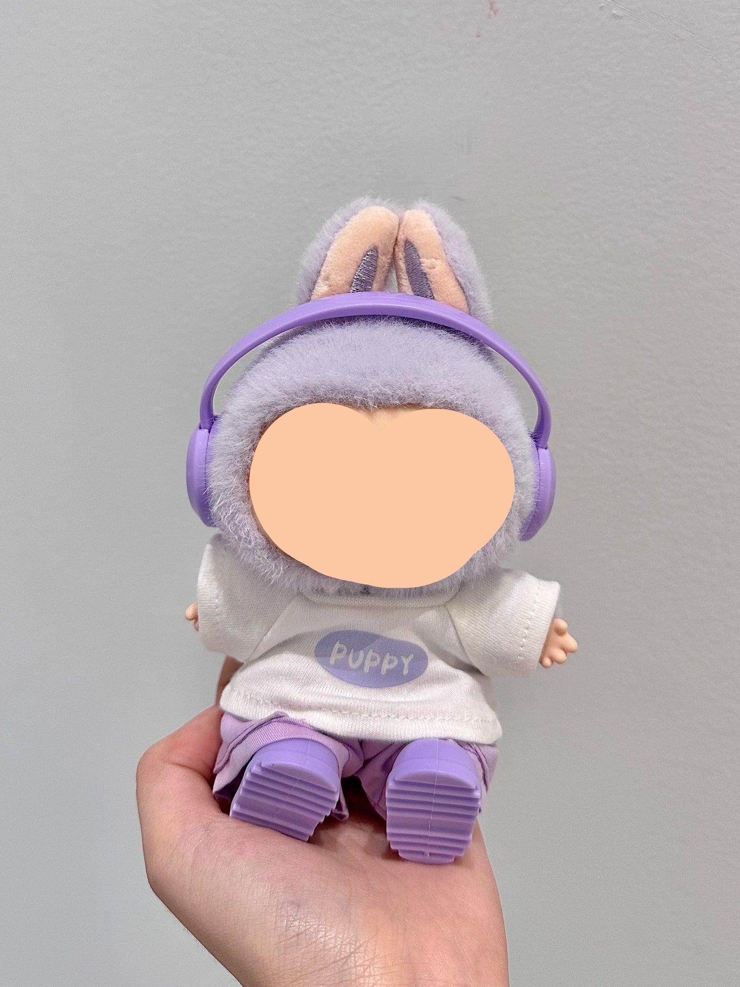 Have A Seat Labubo Outfits Purple Set + Headphone Accessories Fashion Keychain Labubo Clothing Labubo Outfit