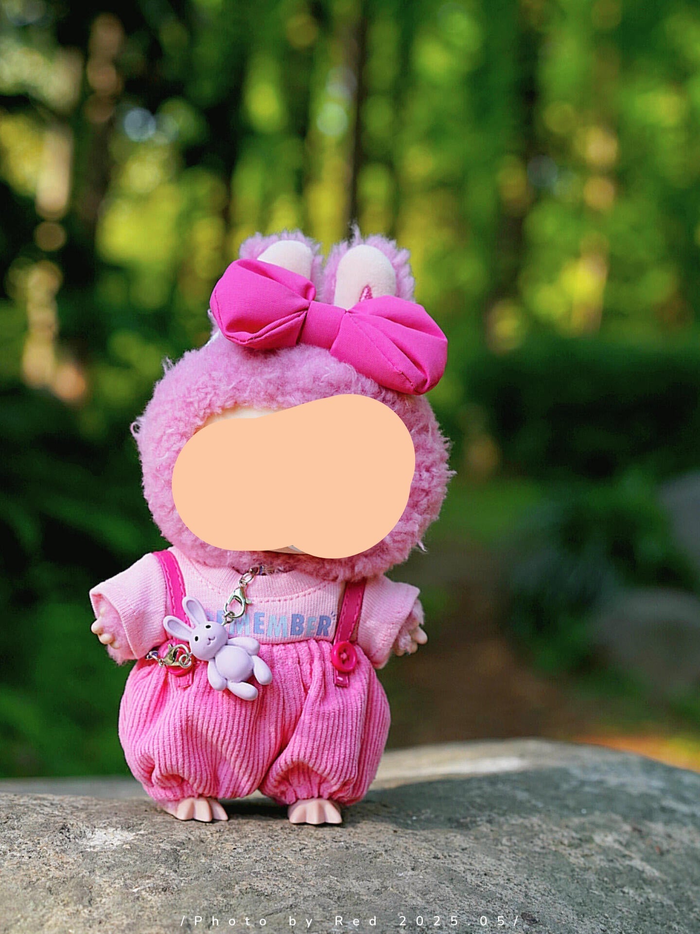 Labubo Clothes Pink overalls 17cm Labubo Clothing Have a Seat Labubo Doll Clothes