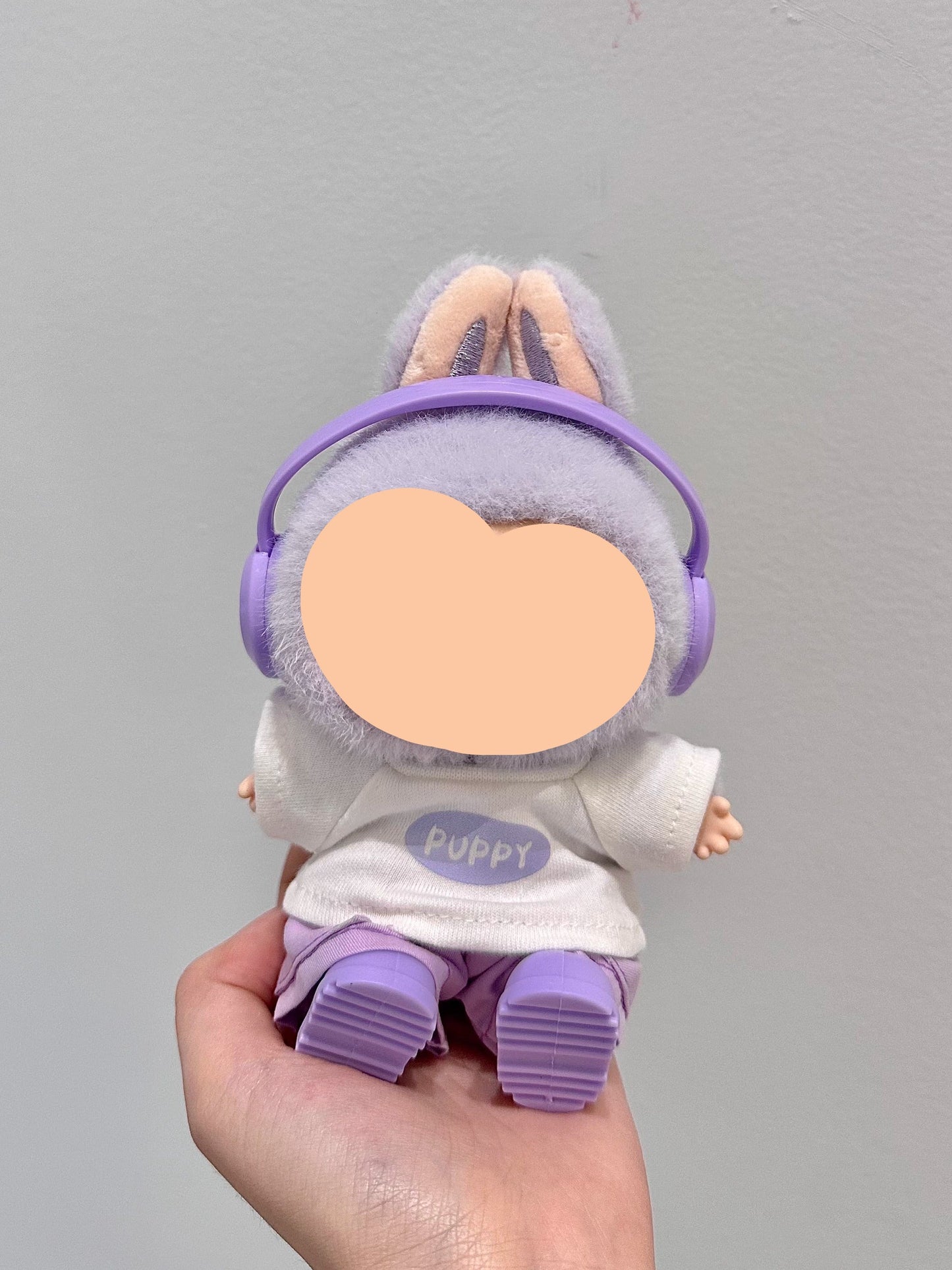 Have A Seat Labubo Outfits Purple Set + Headphone Accessories Fashion Keychain Labubo Clothing Labubo Outfit