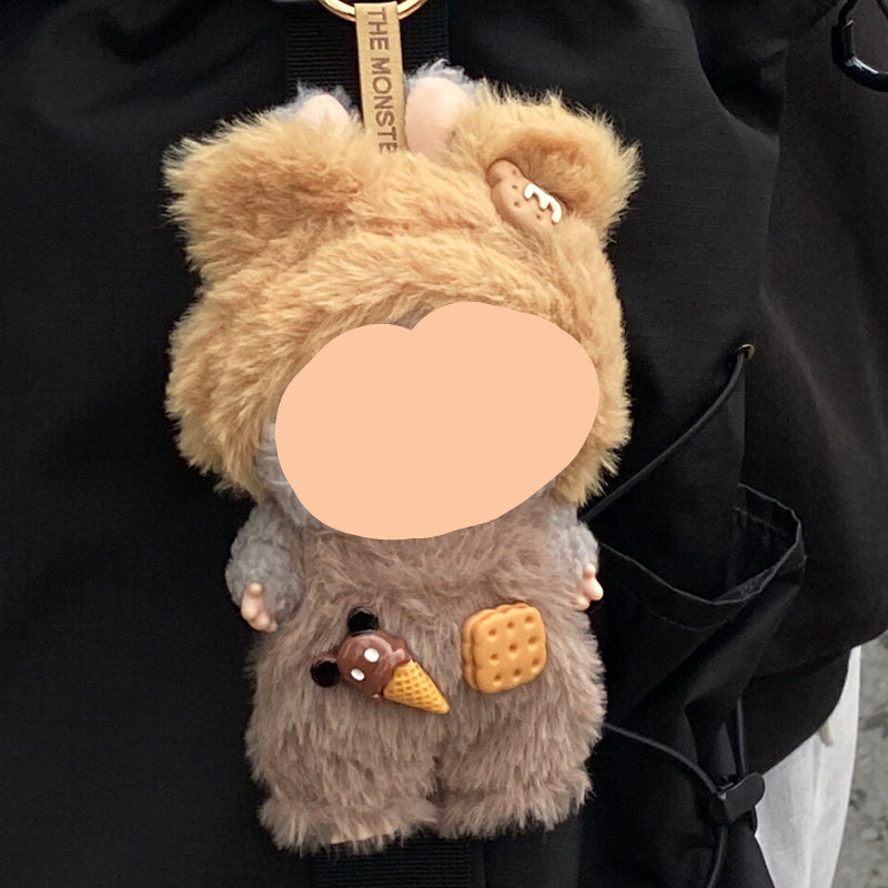 Teddy Bear Suit Clothes Labubo Keychain Labubo Clothing Macaron Clothes for Labubo