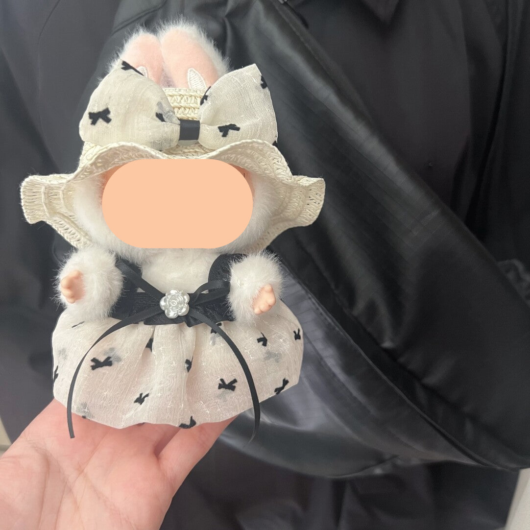 Bow Dress + Hairbow Labubo Clothes Keychain Labubo Clothing Labubo Keychain Labubo Clothing