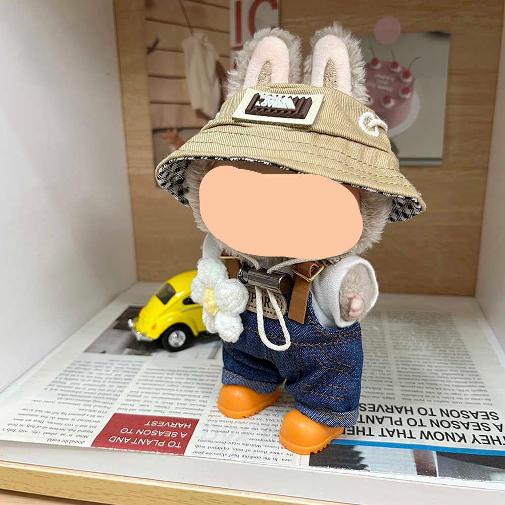 Have a Seat Labubo Doll Clothes Denim Overalls Labubo Clothes 17cm Labubo Clothing
