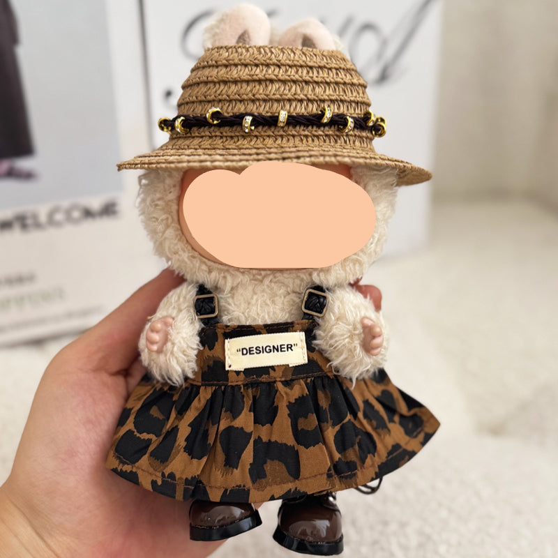 Straw Hat Keychain Labubo Clothes 17cm Labubo Clothing