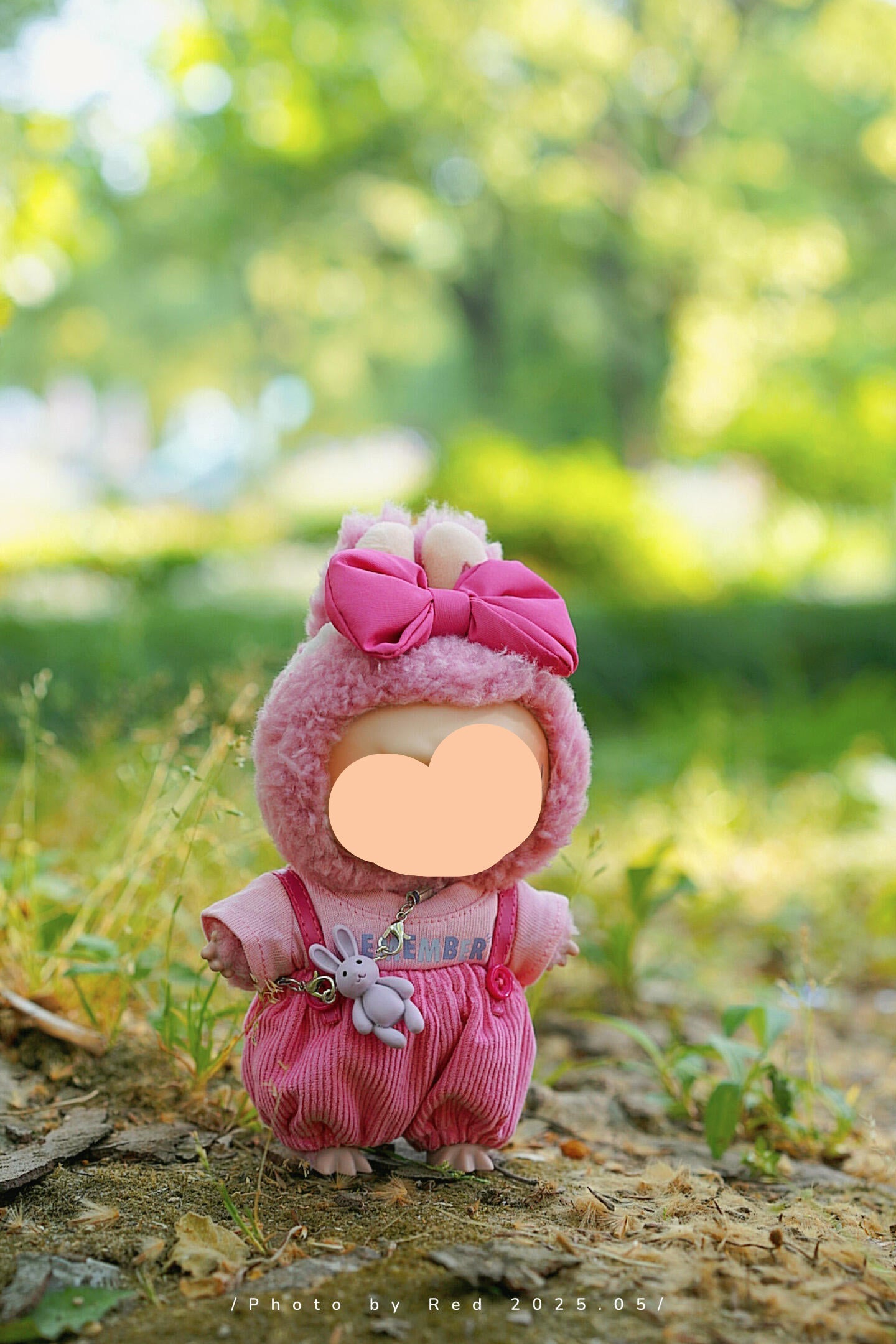 Labubo Clothes Pink overalls 17cm Labubo Clothing Have a Seat Labubo Doll Clothes