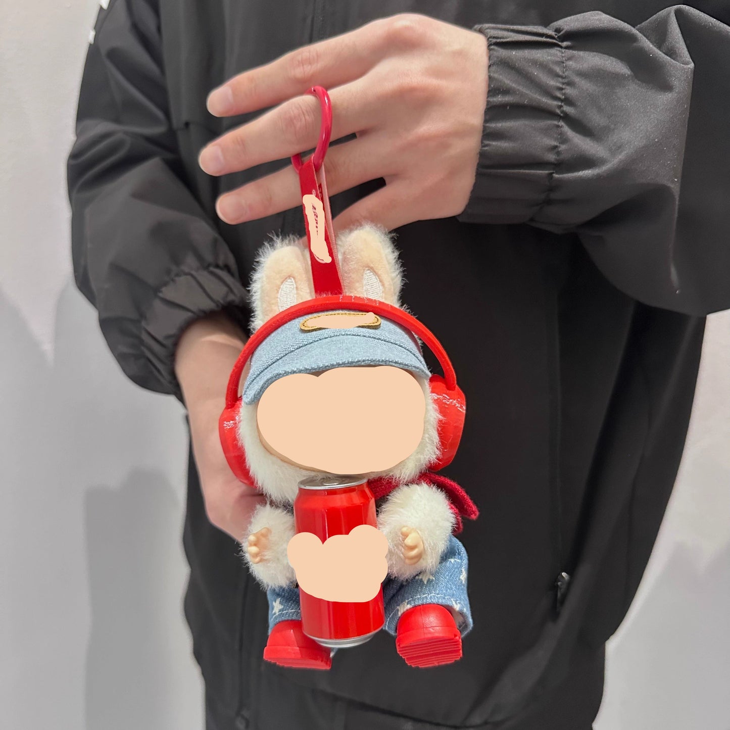 Cola Overalls Keychain Labubo Clothes 17cm Labubo Clothing Have a Seat Labubo Doll Clothes