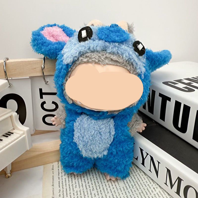 17cm White Labubo Clothing Keychain Labubo Clothes Have a Seat Labubo Doll Clothes Macaron Clothes for Labubo
