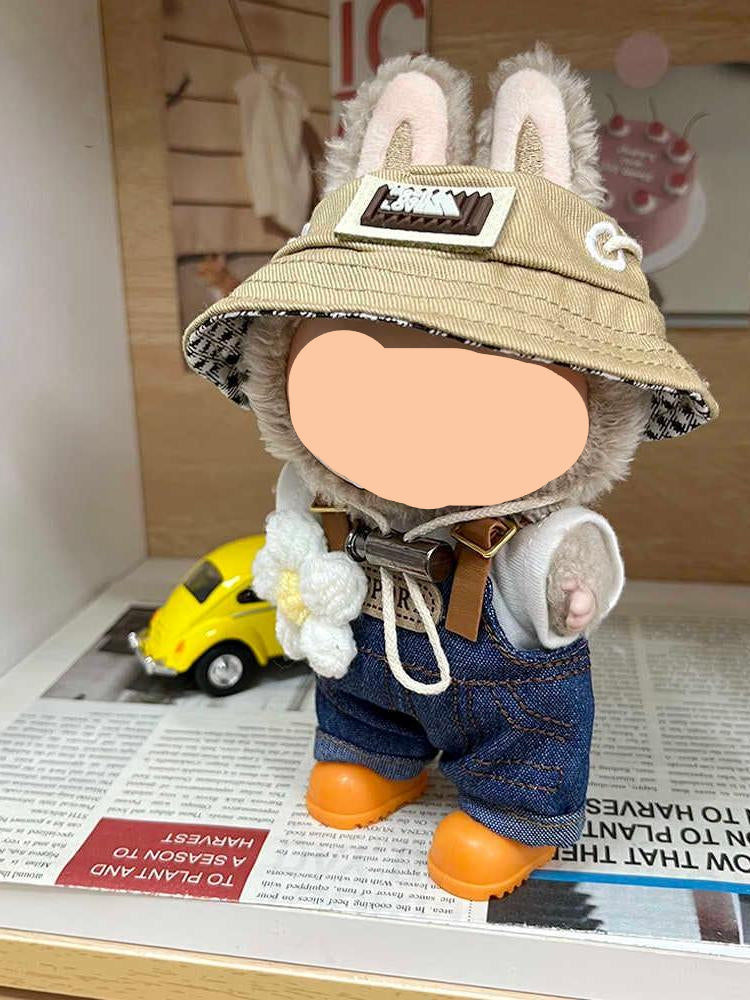 Have a Seat Labubo Doll Clothes Denim Overalls Labubo Clothes 17cm Labubo Clothing
