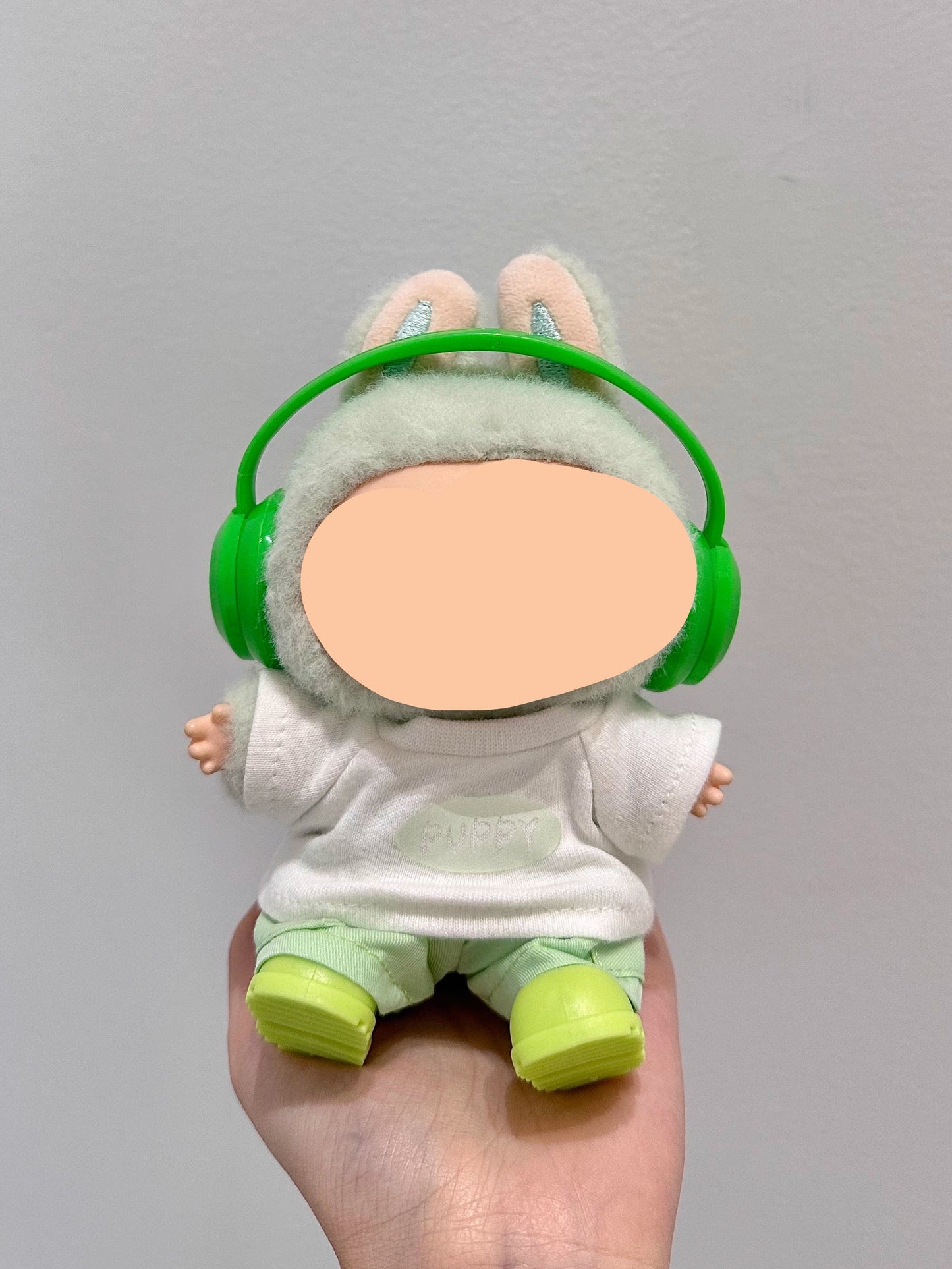 Have A Seat Labubo Outfits Yellow Set + Headphone Accessories Fashion Keychain Labubo Clothing Labubo Outfit
