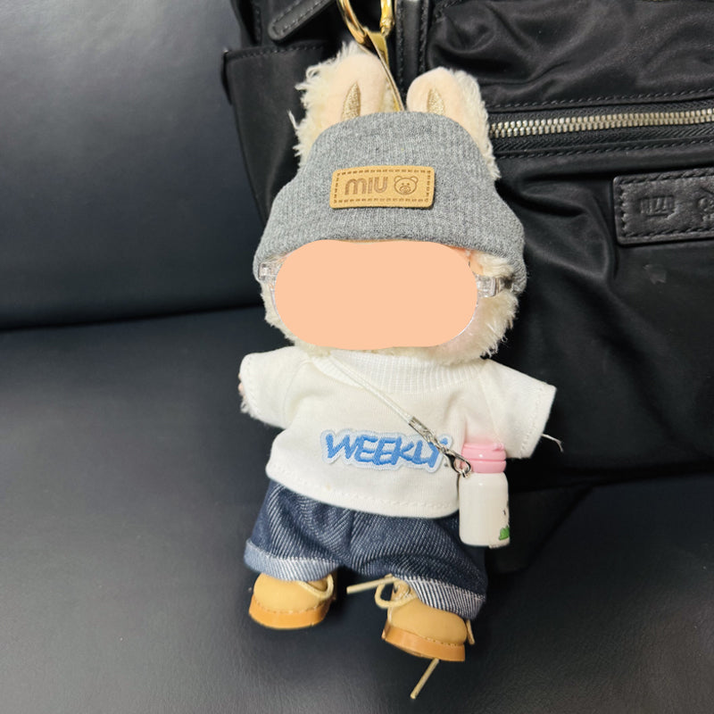 Clothes Labubo Fashion Outifts With Bag Keychain Labubo Clothing Macaron Clothes for Labubo