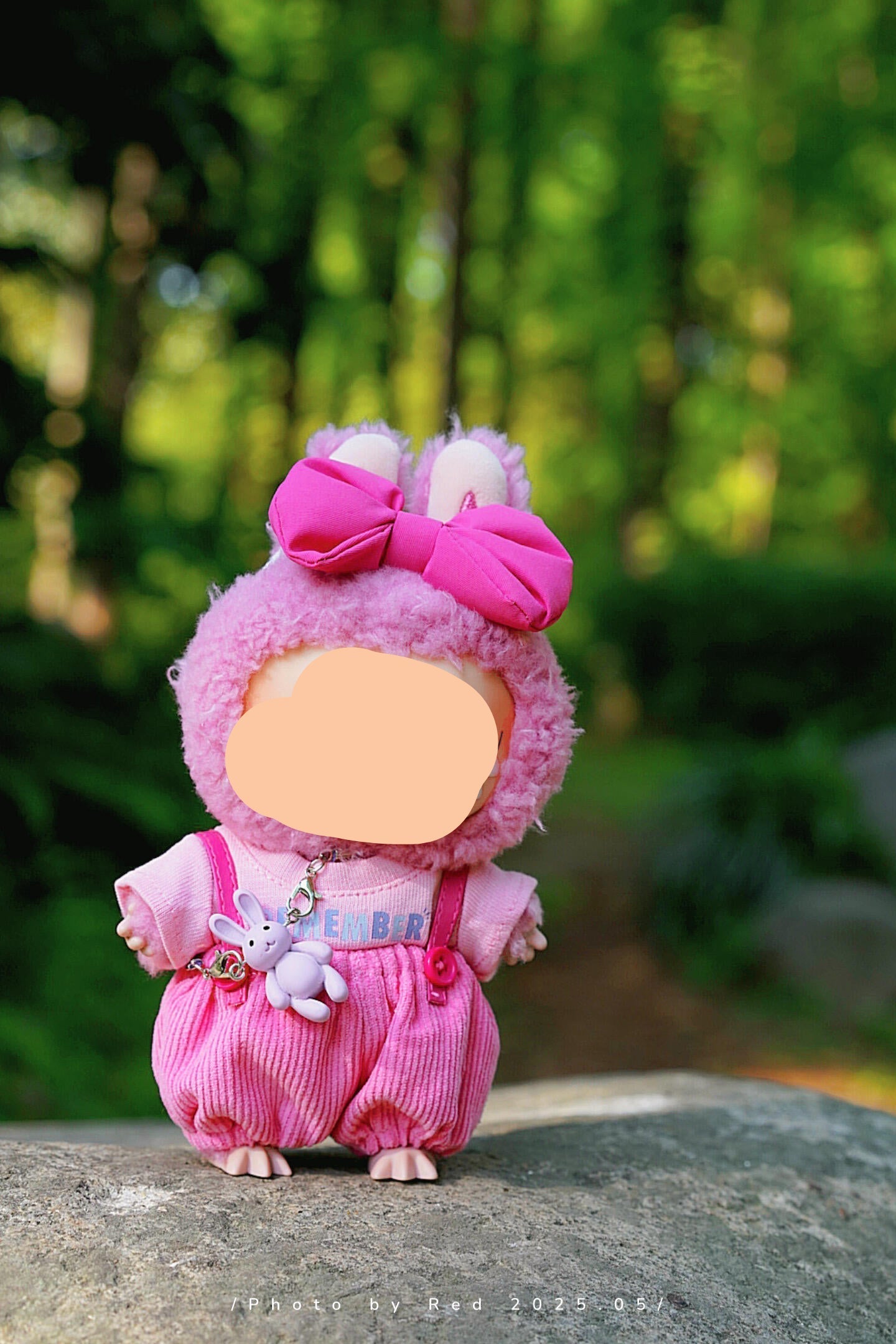 Labubo Clothes Pink overalls 17cm Labubo Clothing Have a Seat Labubo Doll Clothes