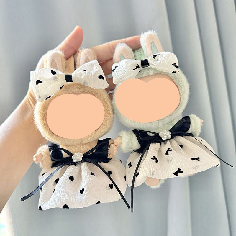 Bow Dress + Straw Hat Labubo Clothes Keychain Labubo Clothing Labubo Keychain Labubo Clothing