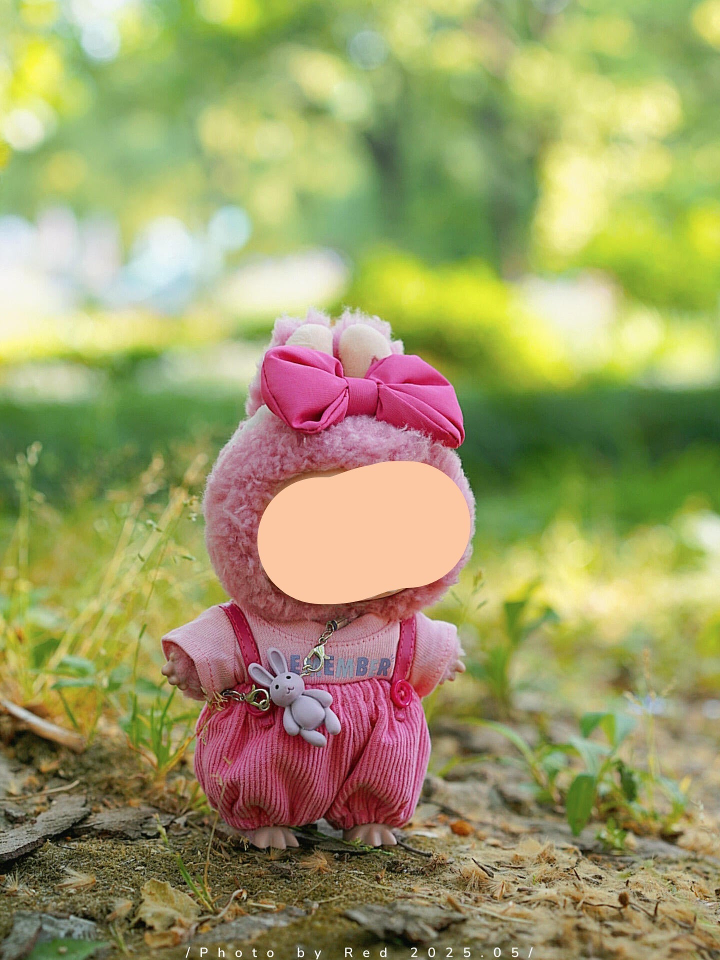 Labubo Clothes Pink overalls 17cm Labubo Clothing Have a Seat Labubo Doll Clothes