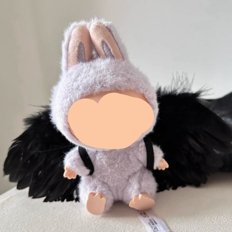 Labubo Outfits Black Wings Accessories Fashion Labubo Outfit Keychain Labubo Clothing