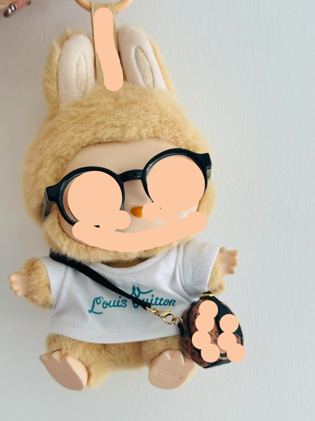 Labubo Clothing Keychain Labubo Clothes Pink Glasses