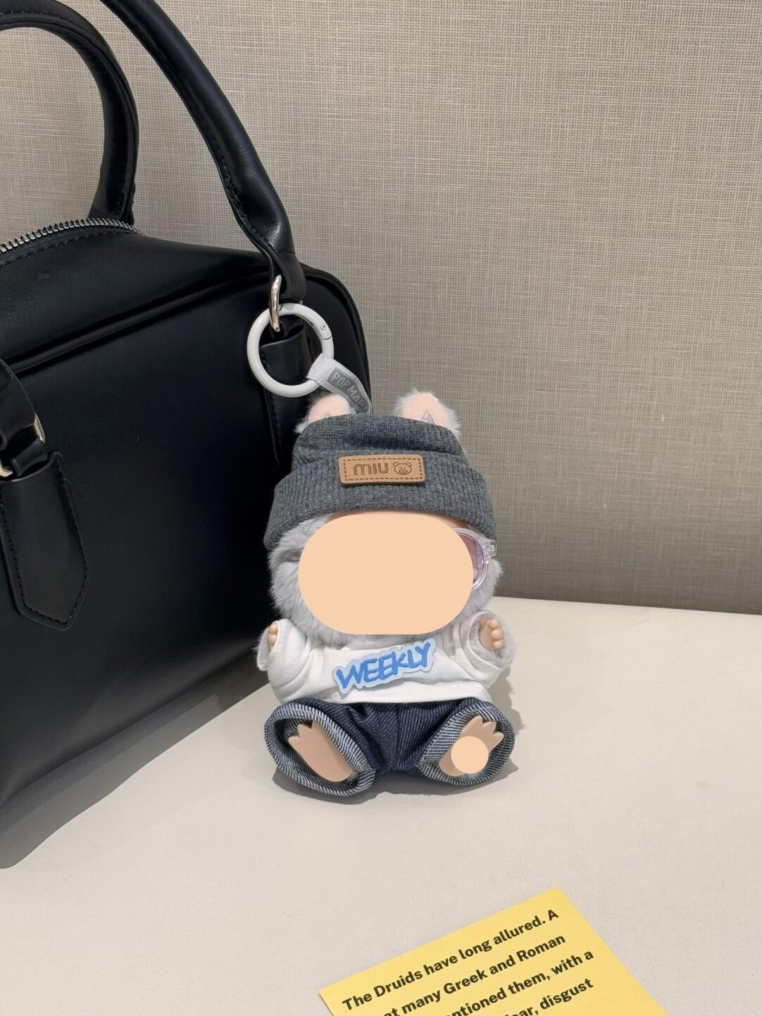 Cardigan Macaron Clothes for Labubo with Bottle Have a Seat Labubo Doll Clothes With Bottle Fashion Keychain Labubo Clothes 17cm Labubo Clothing