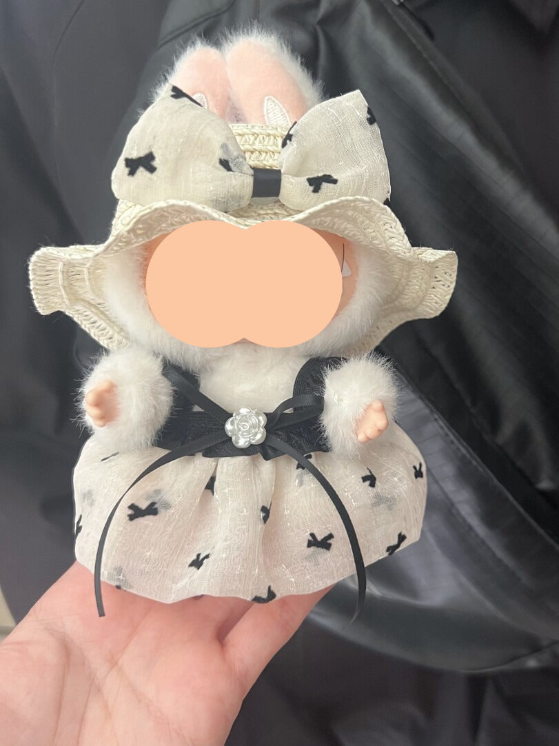 Bow Dress + Hairbow Labubo Clothes Keychain Labubo Clothing Labubo Keychain Labubo Clothing