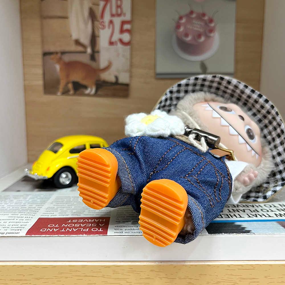 Have a Seat Labubo Doll Clothes Denim Overalls Labubo Clothes 17cm Labubo Clothing