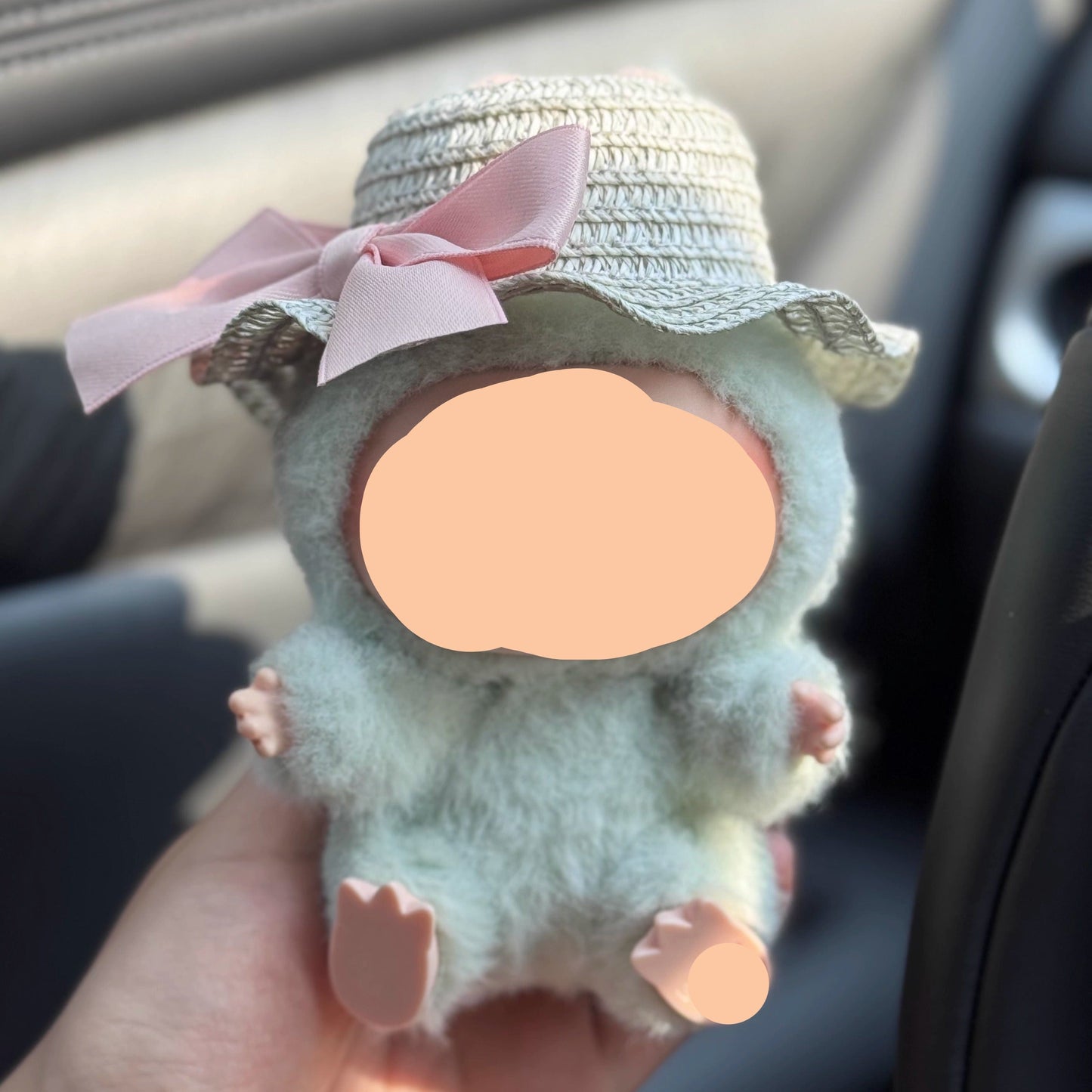 Pink Bow Straw Hat Labubo Clothes Keychain Labubo Clothing Labubo Keychain Labubo Clothing