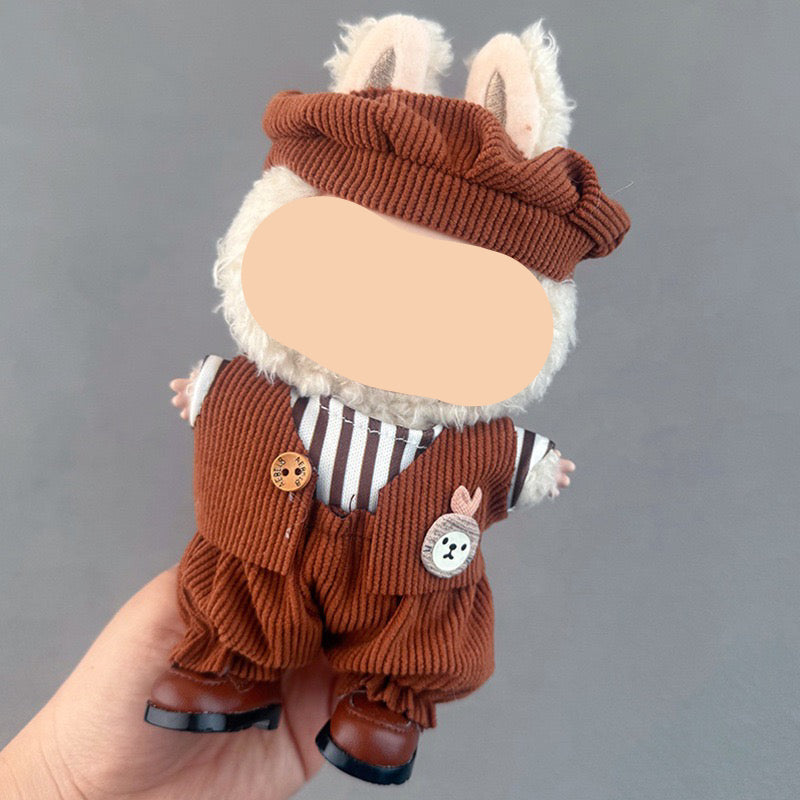 Keychain Labubo Clothes 17cm Labubo Clothing Macaron Clothes for Labubo Have a Seat Labubo Doll Clothes
