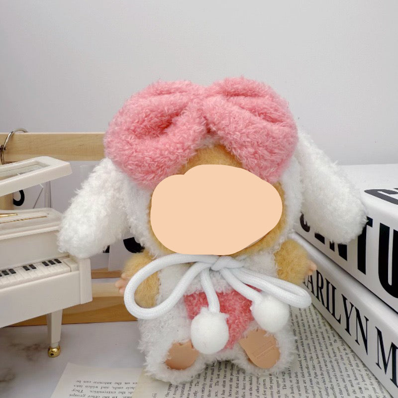 17cm Pink Labubo Clothing Keychain Labubo Clothes Have a Seat Labubo Doll Clothes Macaron Clothes for Labubo