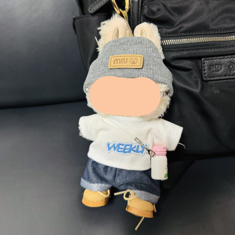 Clothes Labubo Fashion Outifts With Bag Keychain Labubo Clothing Macaron Clothes for Labubo