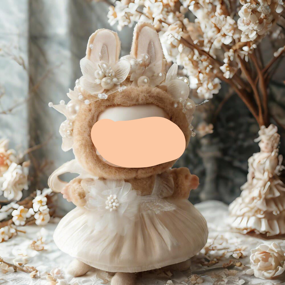 Wedding Dress With Wings Have a Seat Labubo Doll Clothes Wedding Keychain Labubo Clothes 17cm Labubo Clothing