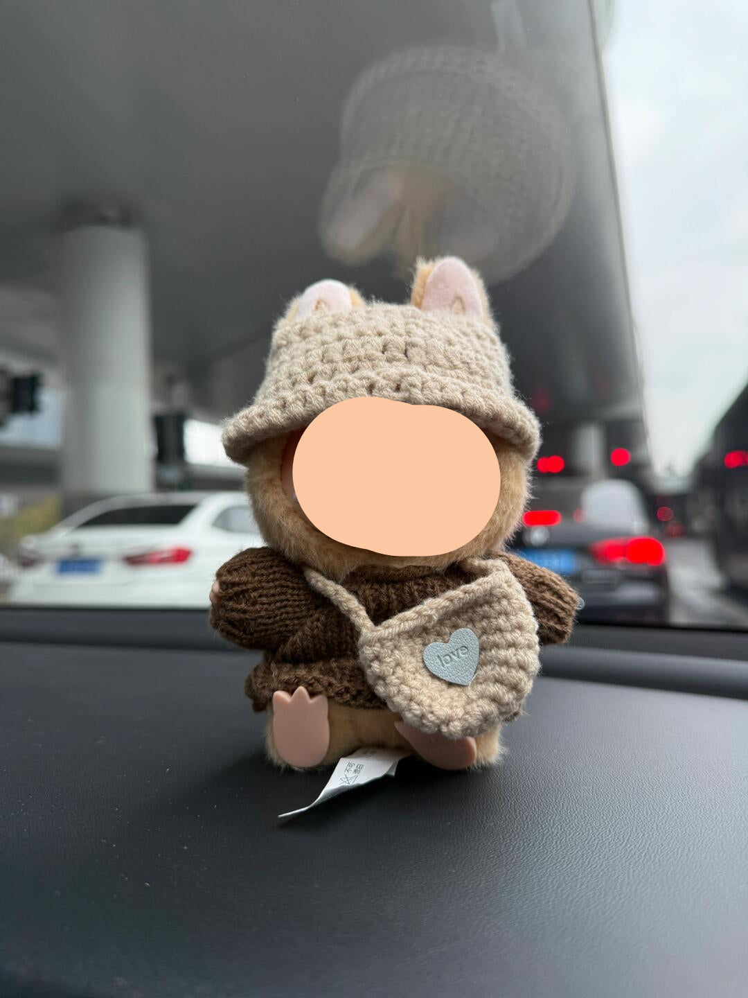 Winter Labubo Outfits Crochet Set + Sweater Accessories Fashion Labubo Outfit Keychain Labubo Clothing