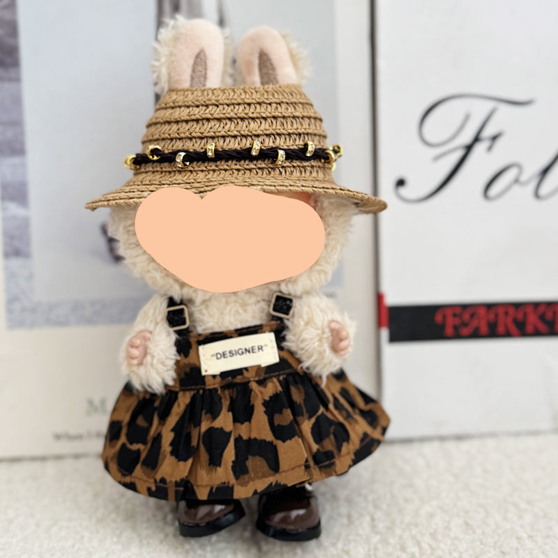 Straw Hat Keychain Labubo Clothes 17cm Labubo Clothing