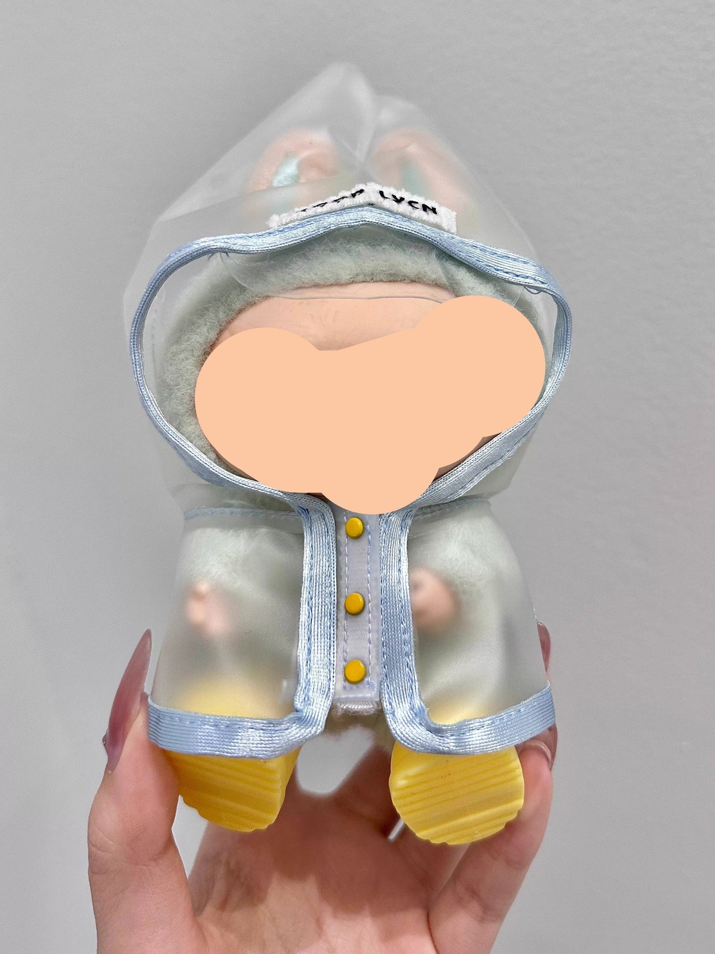 Raincoat + yellow rain boots Keychain Labubo Clothes Labubo Clothing Macaron Clothes for Labubo