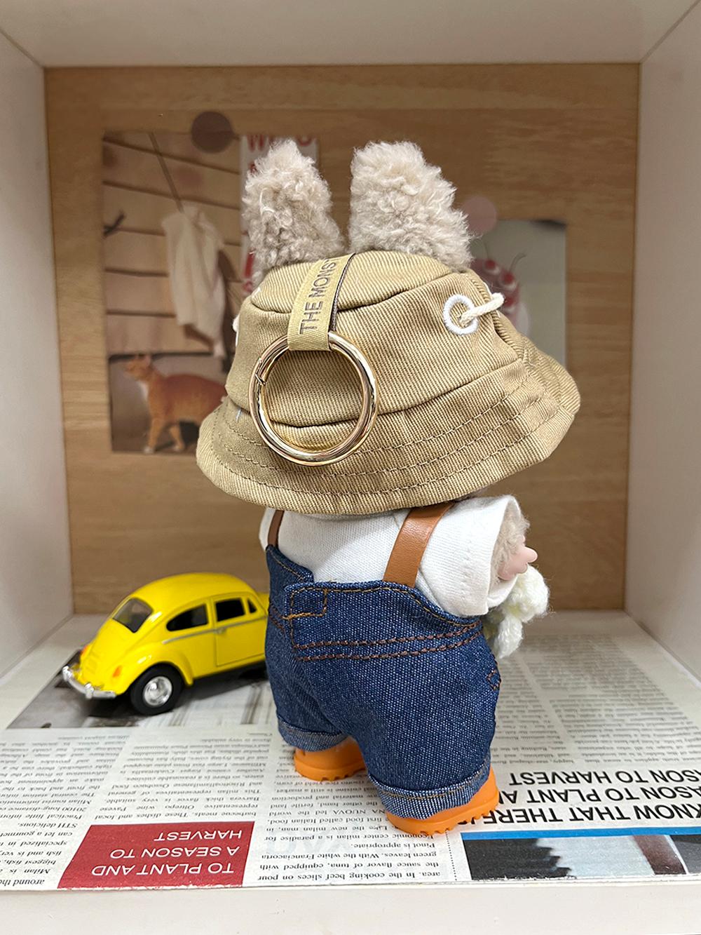 Have a Seat Labubo Doll Clothes Denim Overalls Labubo Clothes 17cm Labubo Clothing