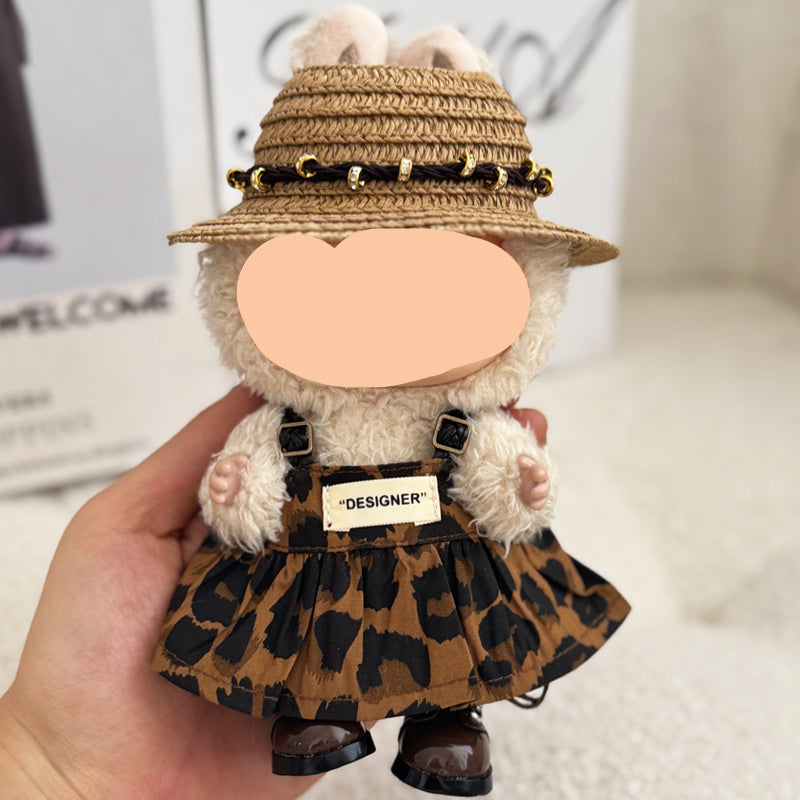 Straw Hat Keychain Labubo Clothes 17cm Labubo Clothing