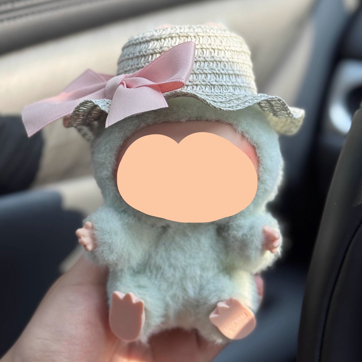 Plaided Bow Straw Hat Labubo Clothes Keychain Labubo Clothing Labubo Keychain Labubo Clothing