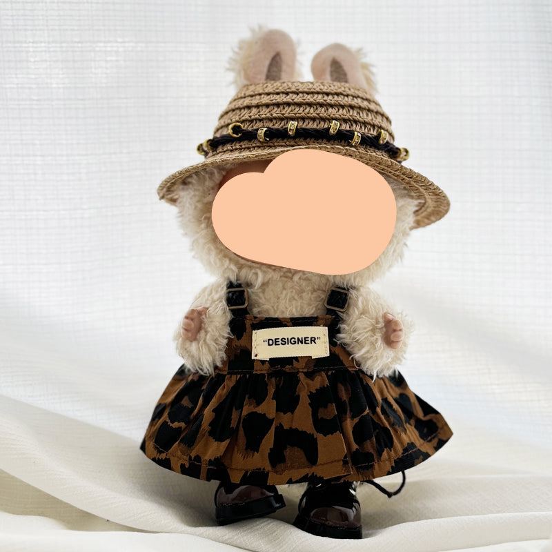 Straw Hat Keychain Labubo Clothes 17cm Labubo Clothing