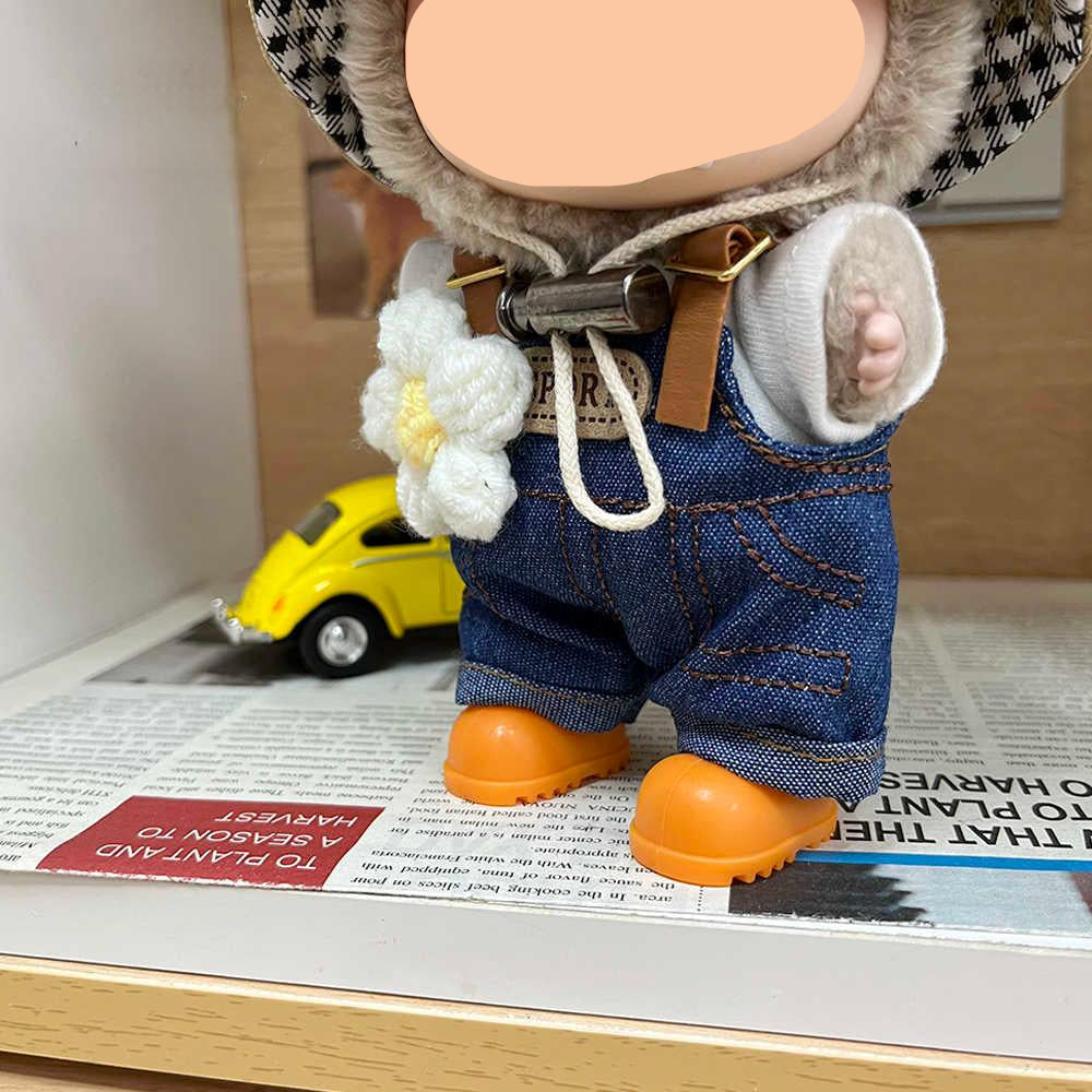 Have a Seat Labubo Doll Clothes Denim Overalls Labubo Clothes 17cm Labubo Clothing