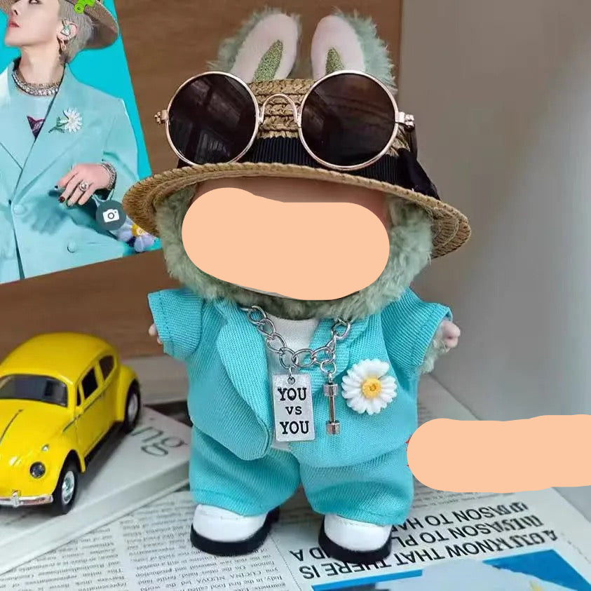 Labubo Outfits G-Dragon Suit Set Accessories Fashion Keychain Labubo Clothing Labubo Outfit
