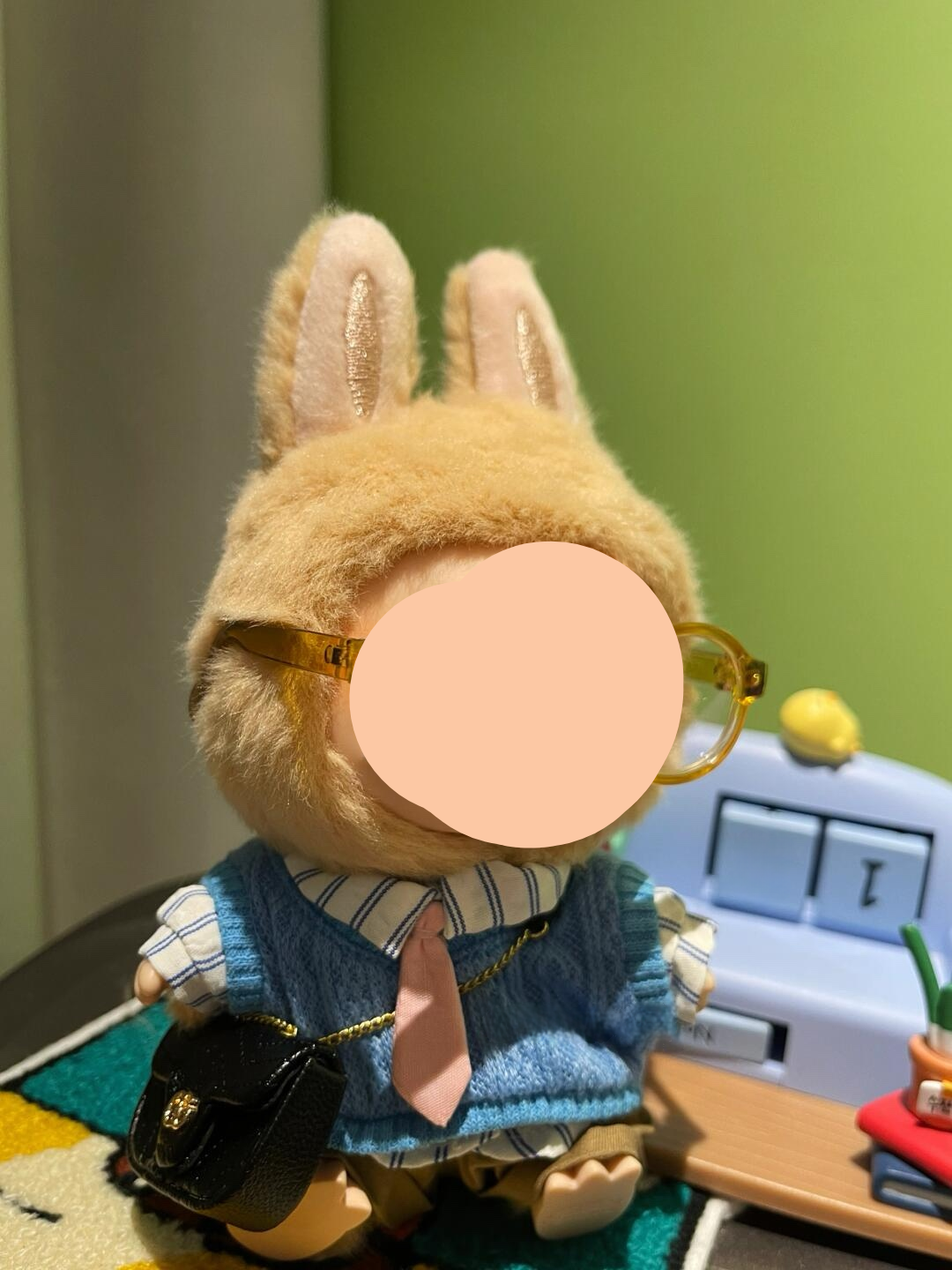 Labubo Clothes Sweater Vest + Khaki Pants Shirt Keychain Labubo Clothing Labubo Labubo Doll Clothes