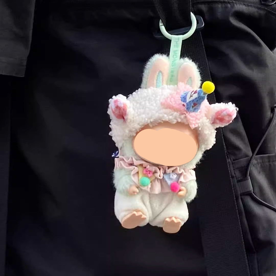 Sheep Keychain Labubo Clothes Macaron Clothes for Labubo Have a Seat Labubo Doll Clothes 17cm Labubo Clothing