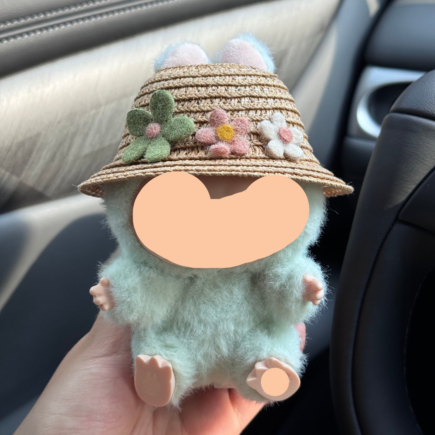 Plaided Bow Straw Hat Labubo Clothes Keychain Labubo Clothing Labubo Keychain Labubo Clothing