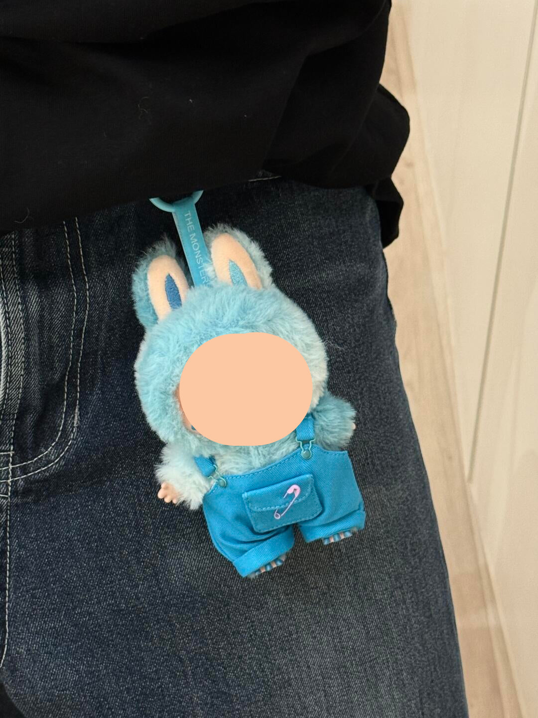 Blue Overalls + Hairbow Labubo Clothes Keychain Labubo Clothing Labubo Keychain Labubo Clothing