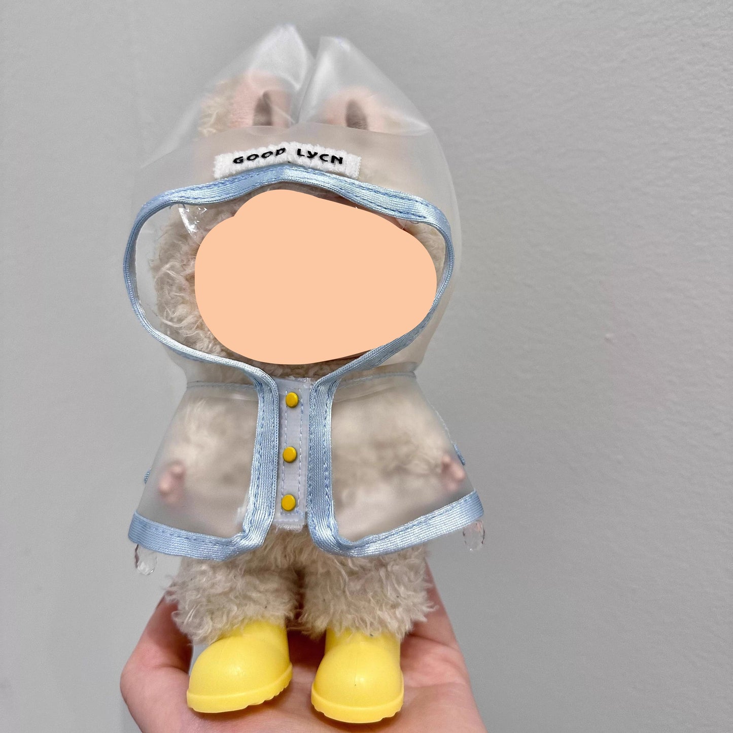 Raincoat + yellow rain boots Keychain Labubo Clothes Labubo Clothing Macaron Clothes for Labubo