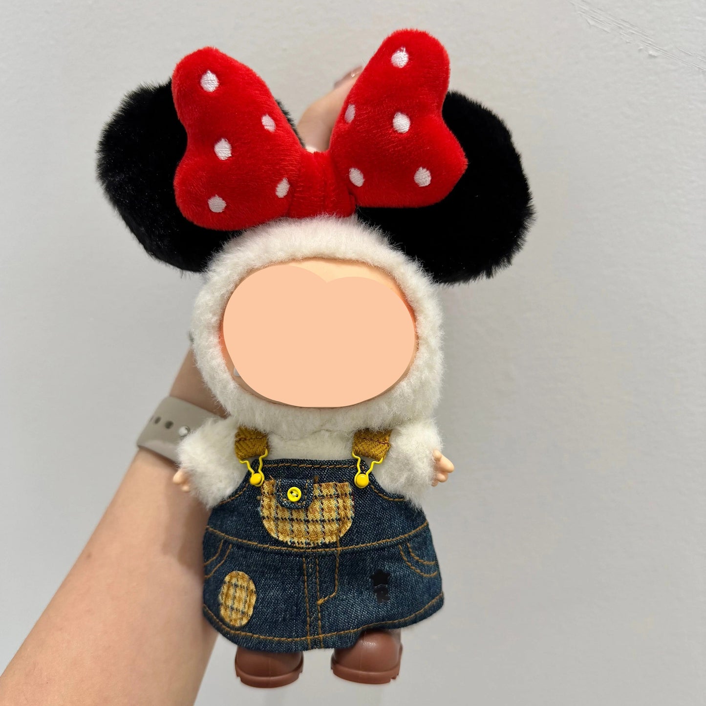 Labubo Have A Seat Clothes Denim overalls skirt Clothes Labubo Keychain Labubo Clothing