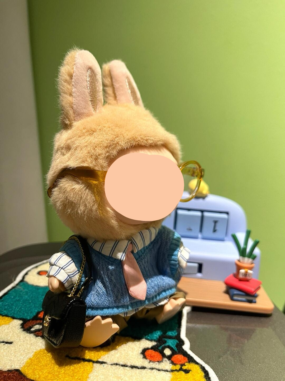 Labubo Clothes Sweater Vest + Khaki Pants Shirt Keychain Labubo Clothing Labubo Labubo Doll Clothes