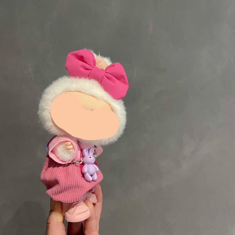Labubo Clothes Pink overalls 17cm Labubo Clothing Have a Seat Labubo Doll Clothes