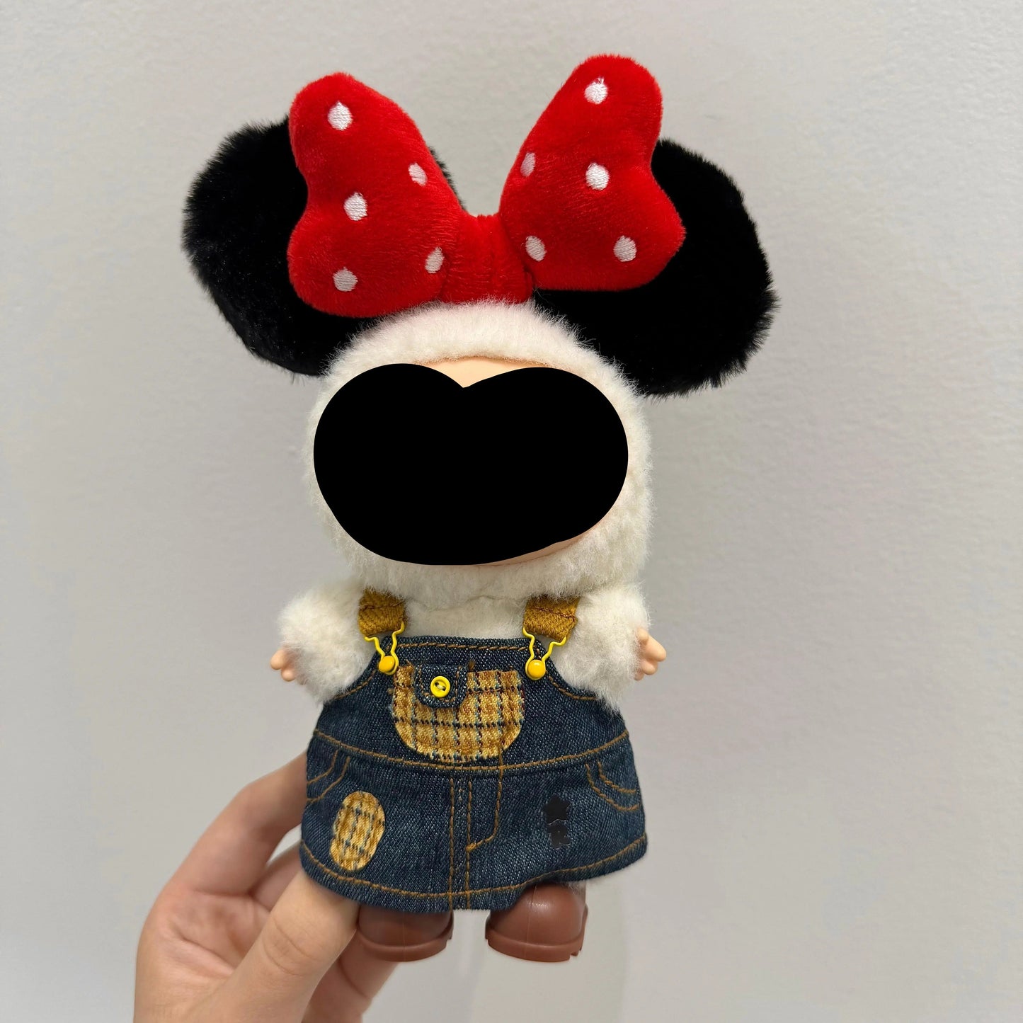 Labubo Have A Seat Clothes Clothes Labubo Denim overalls skirt Keychain Labubo Clothing