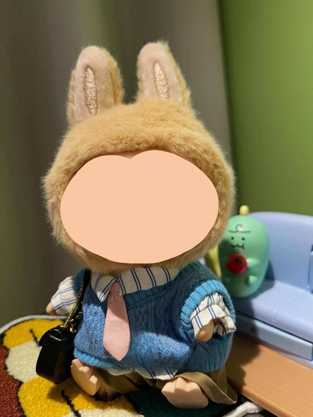 Labubo Clothes Sweater Vest + Khaki Pants Shirt Keychain Labubo Clothing Labubo Labubo Doll Clothes