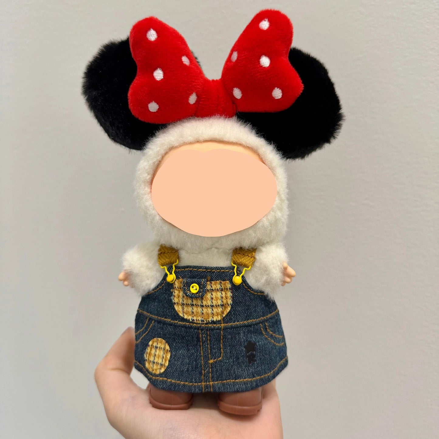 Labubo Have A Seat Clothes Denim overalls skirt Clothes Labubo Keychain Labubo Clothing